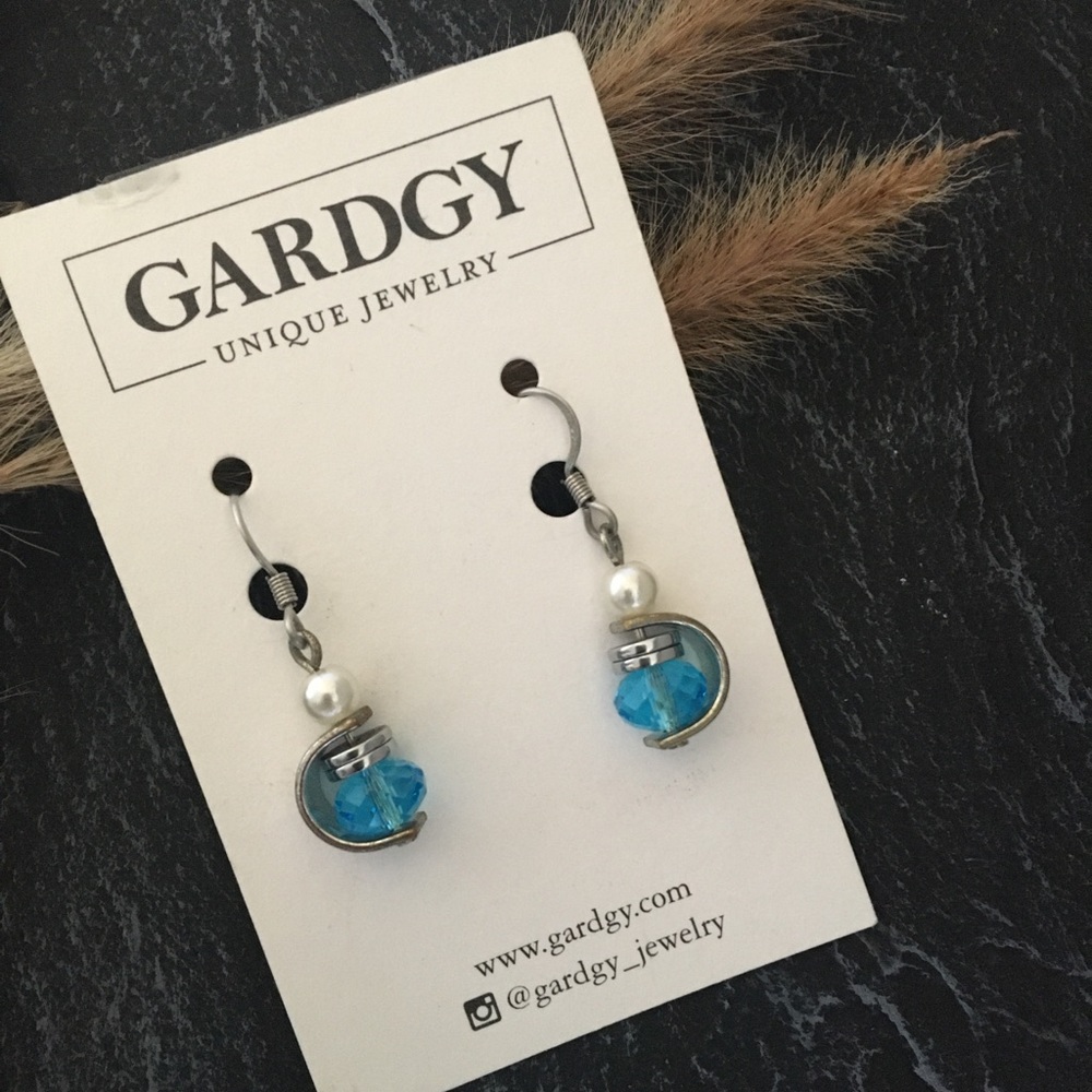 Handmade earrings blue